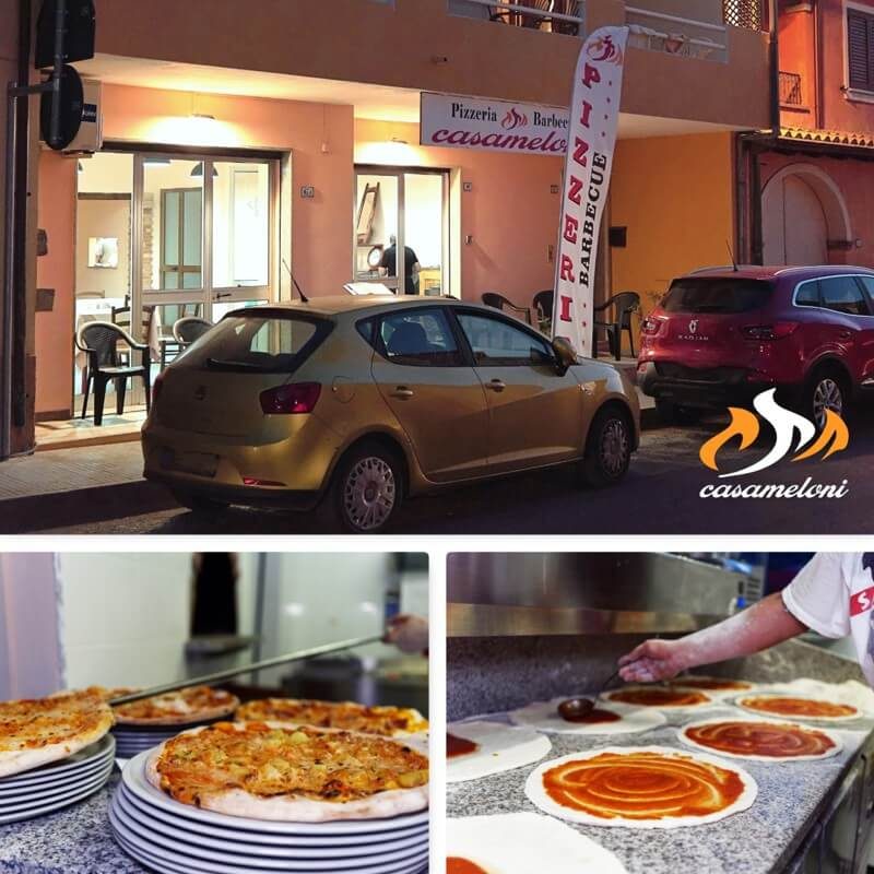Pizzeria con sala interna ed esterna nel centro di Villasimius | Casameloni | Aperto a Pranzo e Cena